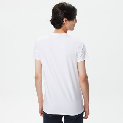 Lacoste Erkek Slim Fit Bisiklet Yaka Beyaz T-shirt
