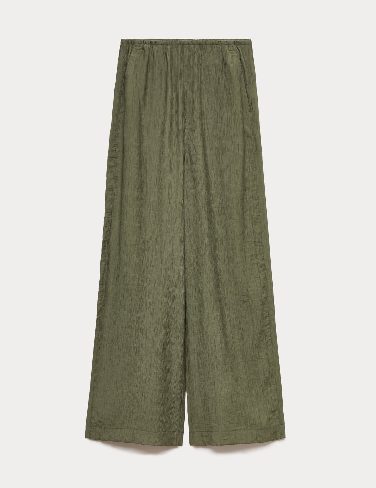 Dokulu Geniş Paça Pantolon