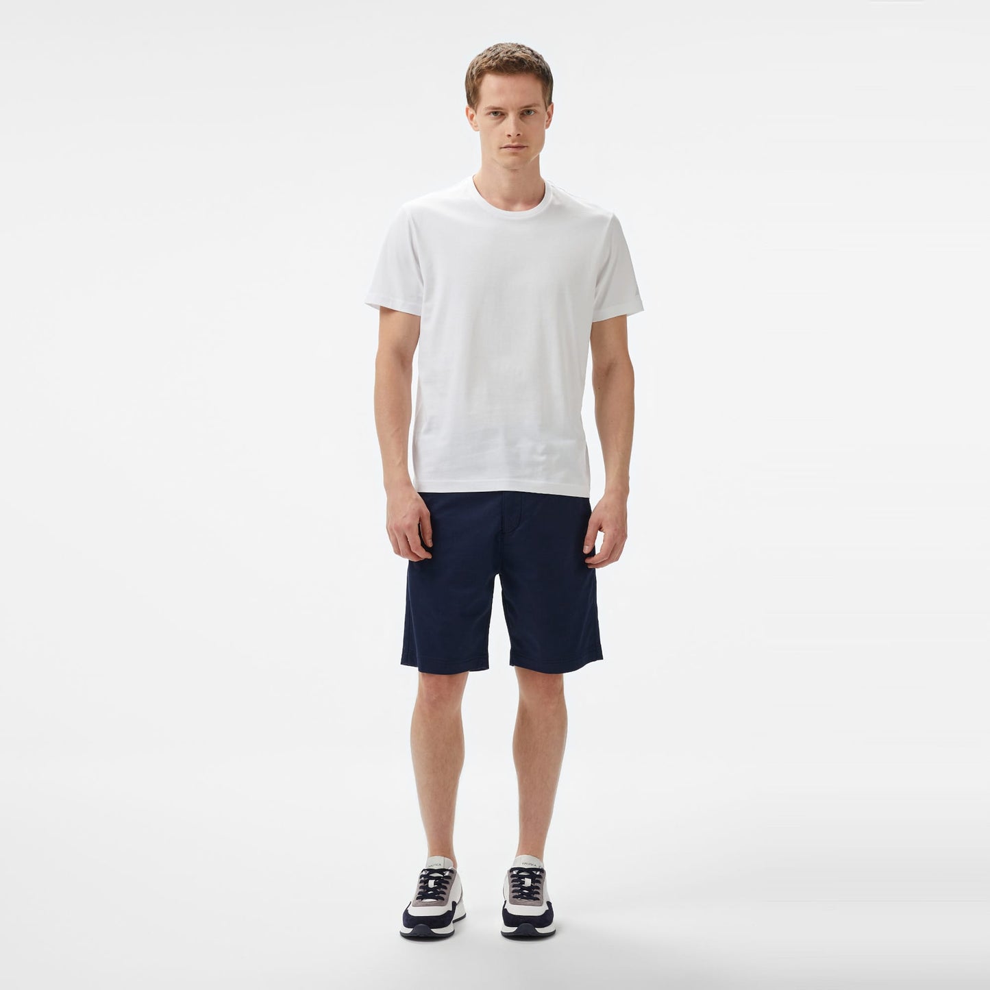 Nautica Erkek Beyaz Regular Fit T-shirt