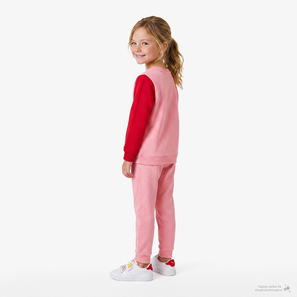 Puma Minicats Little Runners Çocuk Pembe Eşofman Takımı