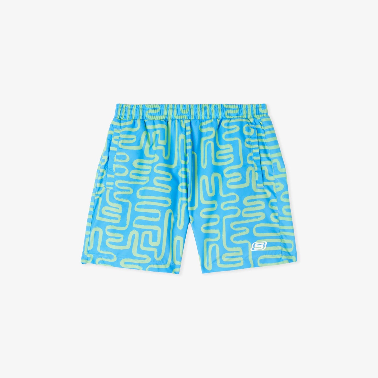 Skechers B5 Inch Allover Print Çocuk Mavi Deniz Şortu