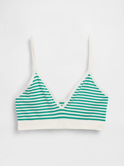 Yeşil Seamless Fitilli Triangle Bralet