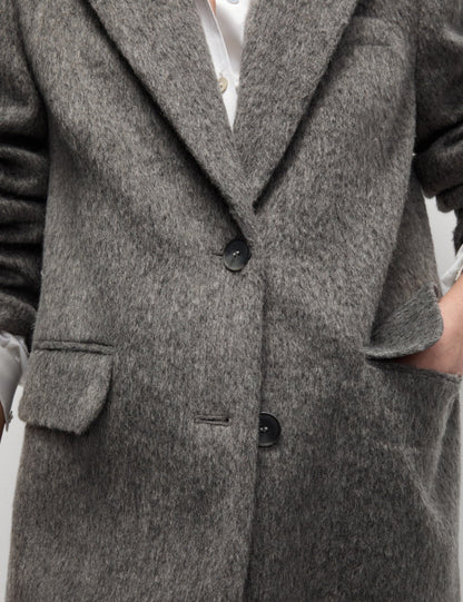 Yünlü Dokulu Blazer Ceket