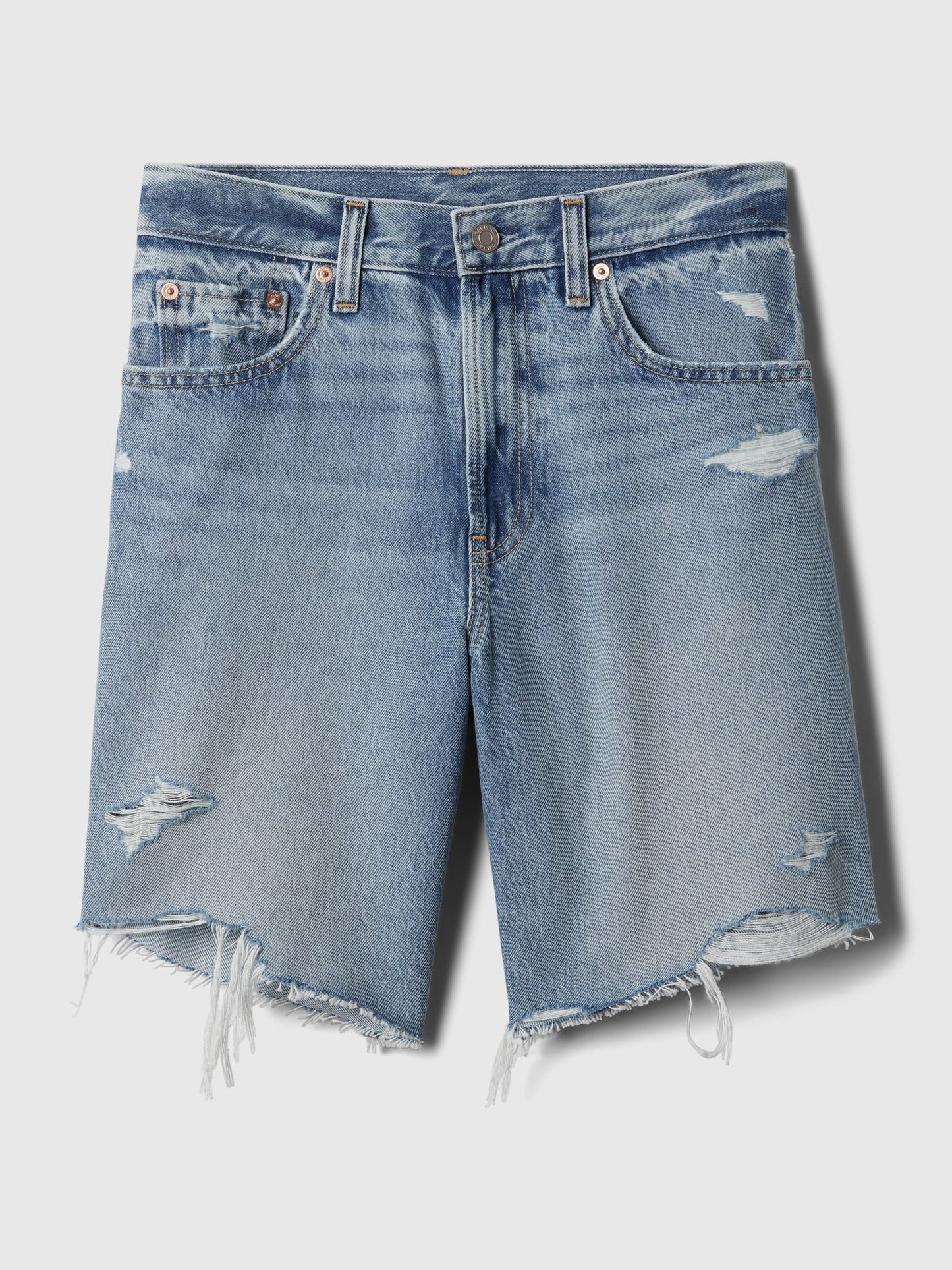 Açık Mavi 8 Mid Rise '90s Loose Denim Bermuda Şort
