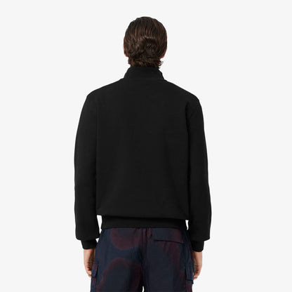 Lacoste High Neck Zipped Fleece Erkek Siyah Sweatshirt
