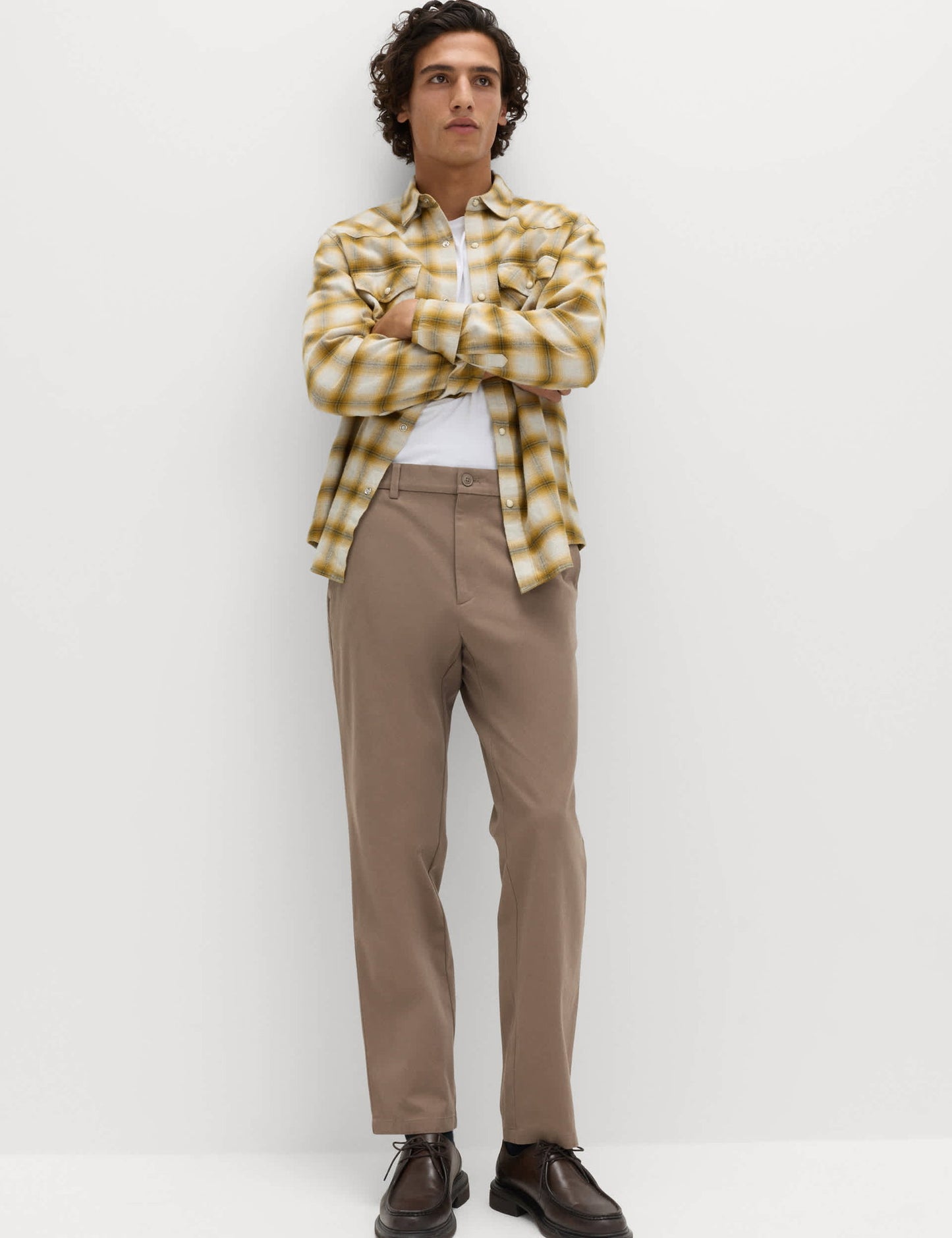 Regular Fit Esnek Belli Streç Chino Pantolon