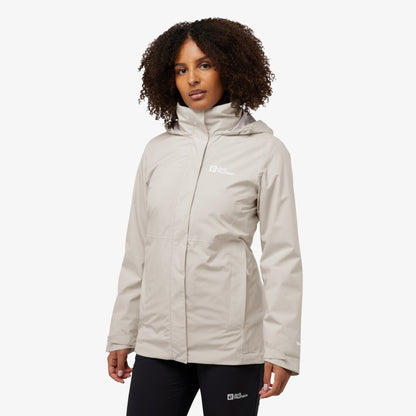 Jack Wolfskin Rotwand 3in2 Kadın Krem Ceket