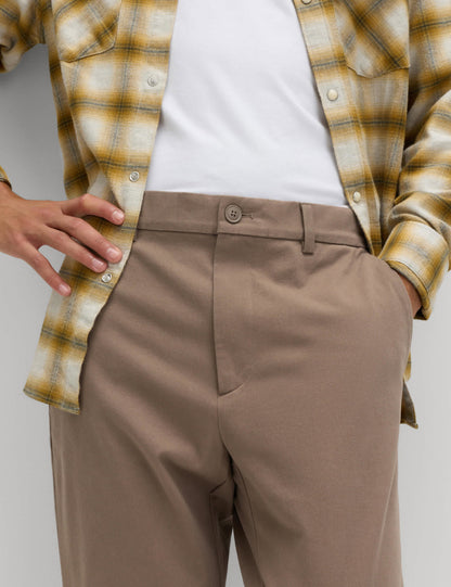 Regular Fit Esnek Belli Streç Chino Pantolon