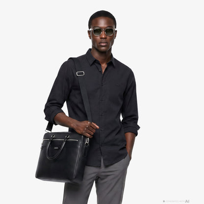 Lacoste Slim Fit Erkek Siyah Gömlek
