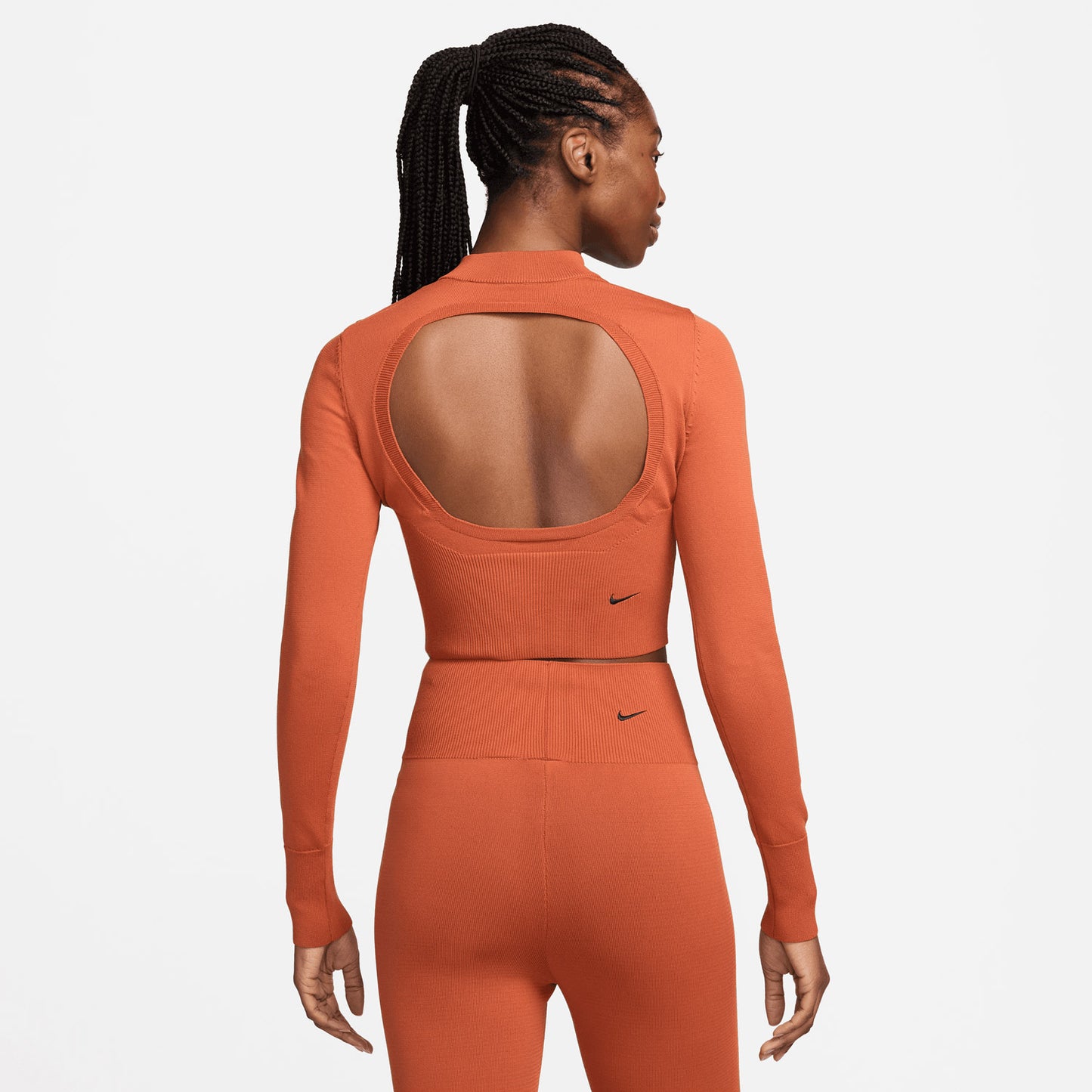 Nike Sportswear Chill Knit Kadın Turuncu Crop Sweatshirt