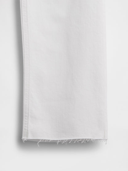 Beyaz High Rise ’90s Slim Straight Crop Jean Pantolon
