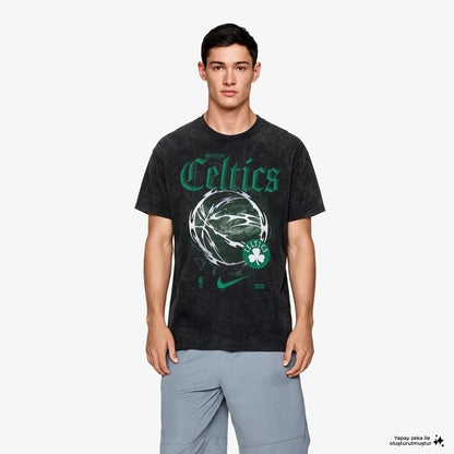 Nike Boston Celtics Courtside Haloween Erkek Siyah T-shirt