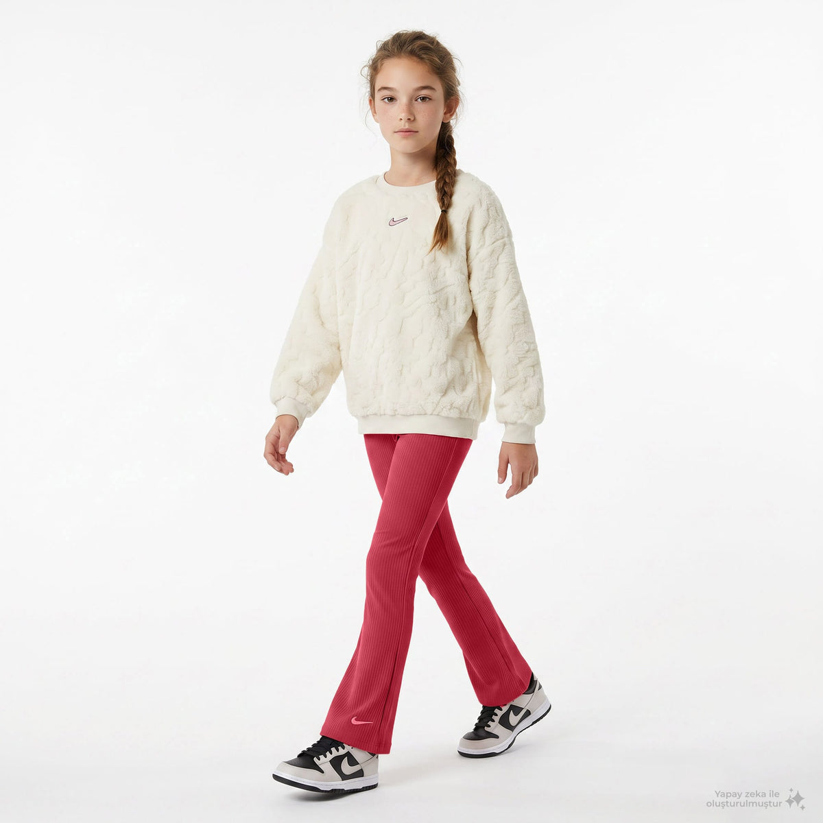Nike Cozy Flare Leg Pant Set Çocuk Mor Eşofman Takımı