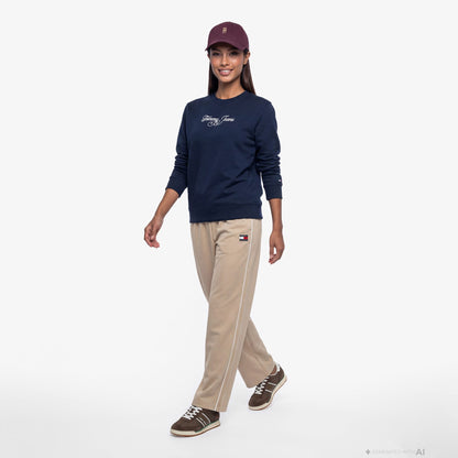 Tommy Hilfiger Essential Logo Kadın Lacivert Sweatshirt