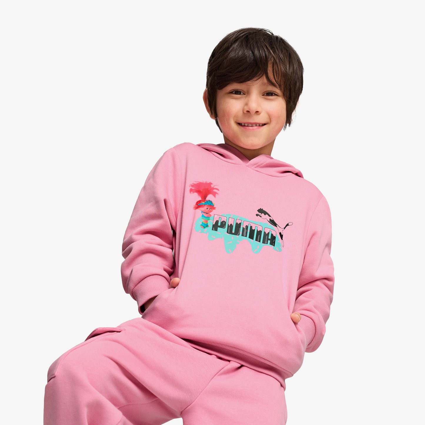 Puma X Trolls Hoodie Çocuk Pembe Hoodie