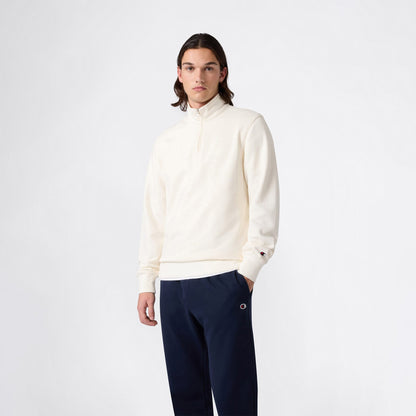 Champion Half Zip Erkek Bej Sweatshirt
