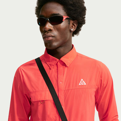 Nike M Acg Aireez Btn Ls Erkek Kırmızı T-shirt