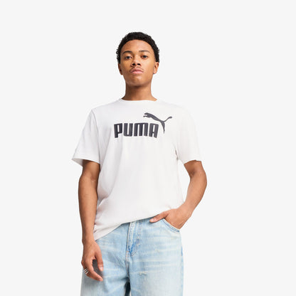 Puma Essentials No. 1 Logo Erkek Beyaz Tişört
