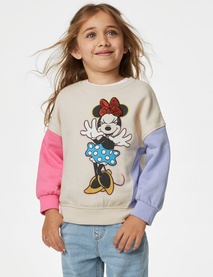 Minnie™ Yuvarlak Yaka Sweatshirt (2-7 Yaş)