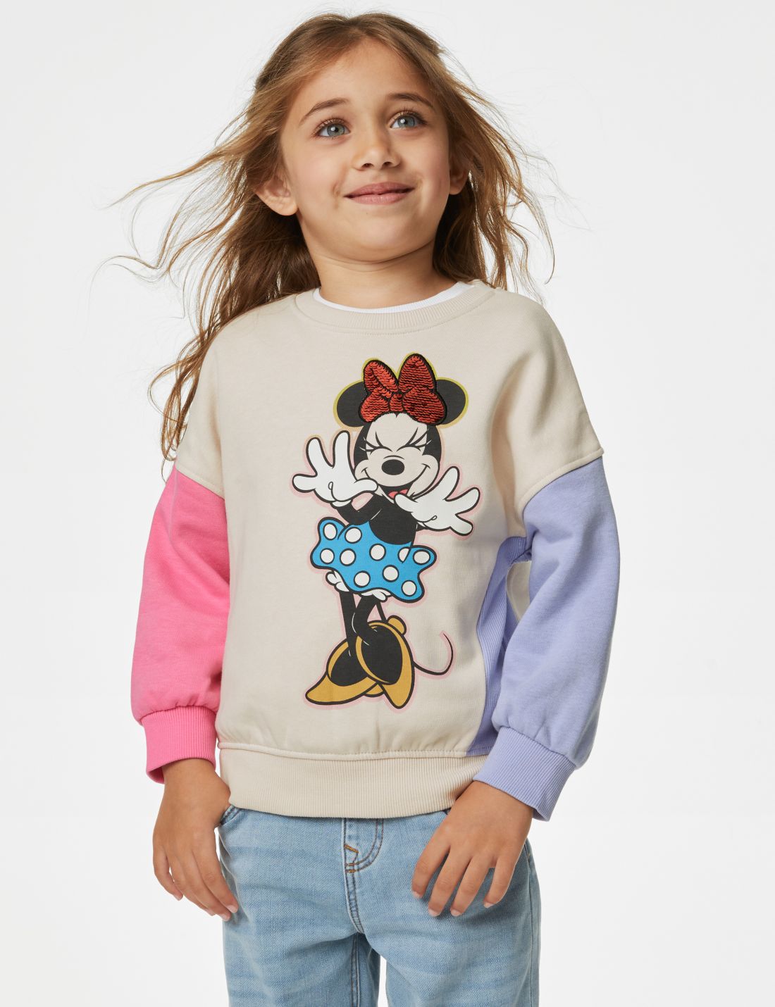 Minnie™ Yuvarlak Yaka Sweatshirt (2-7 Yaş)