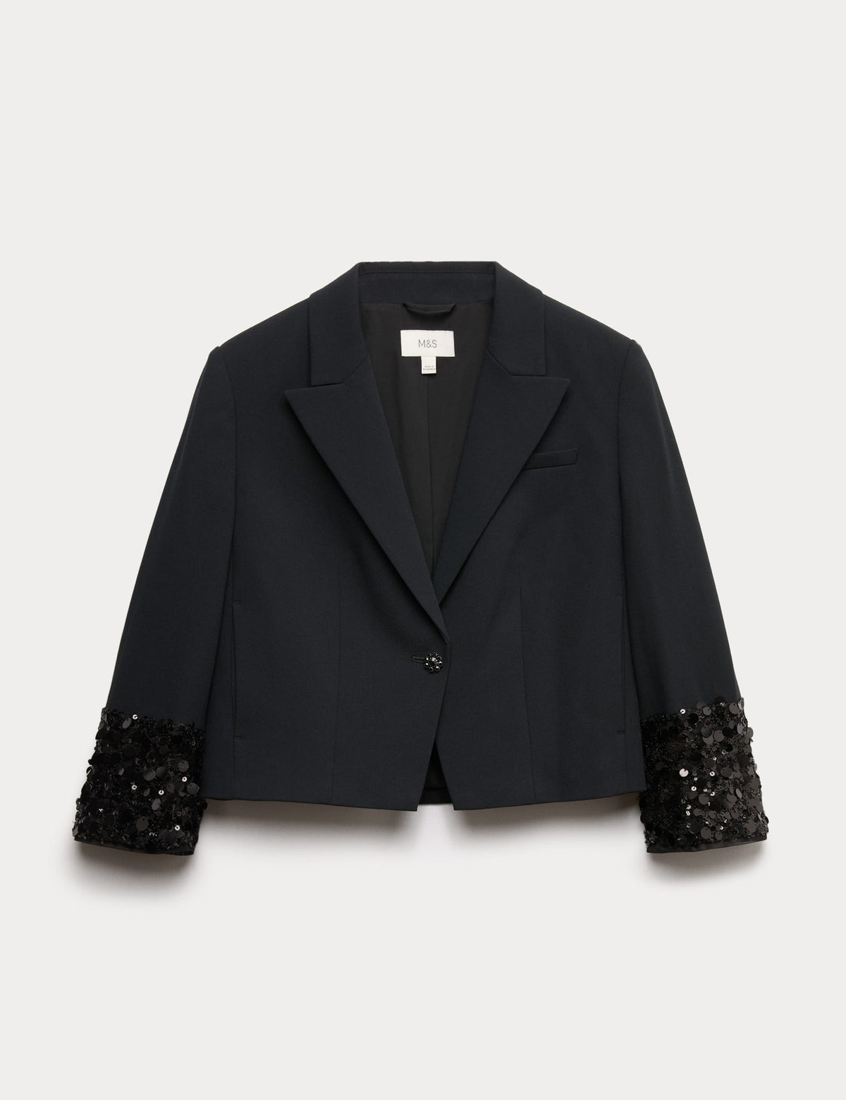 Payet Detaylı Kısa Blazer