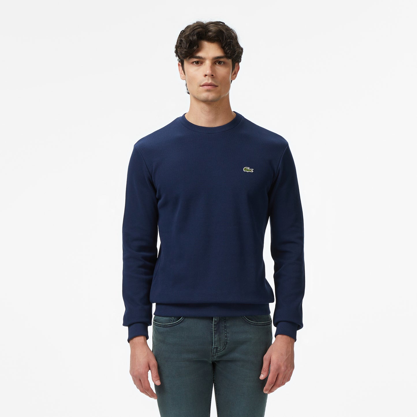 Lacoste Erkek Regular Fit Uzun Kollu Bisiklet Yaka Lacivert T-shirt