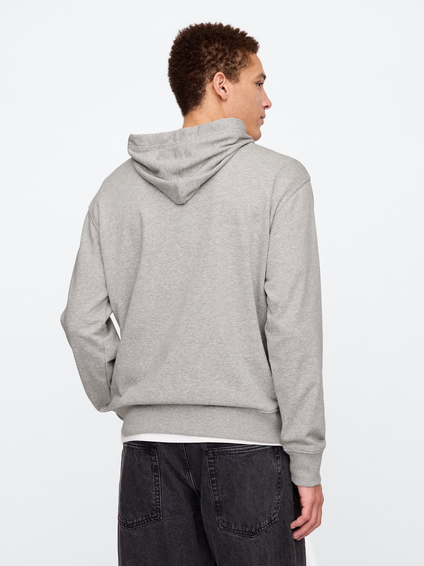 Gri Gap Logo Fransız Havlu Kumaş Sweatshirt