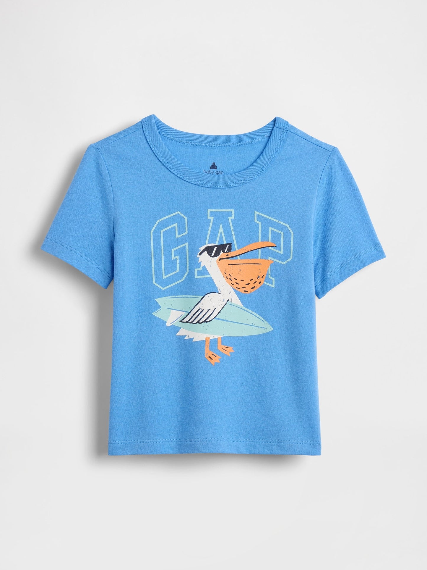 Açık Mavi Grafik Logo T-shirt