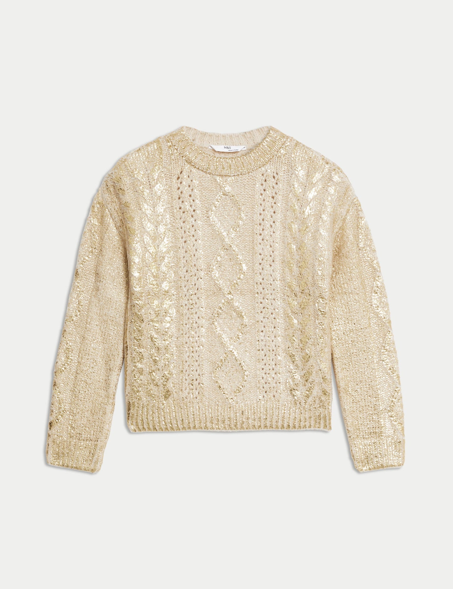 Yuvarlak Yaka Örme Kazak (6-16 Yaş)