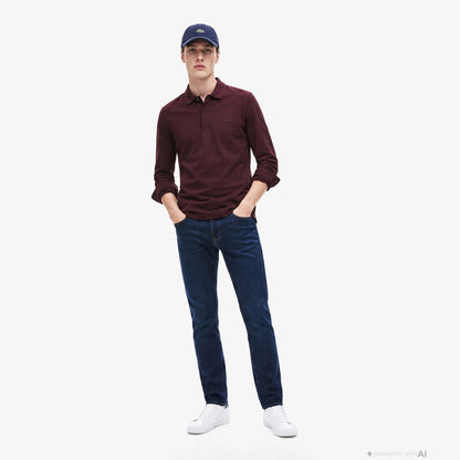 Lacoste Regular Fit Erkek Bordo Polo