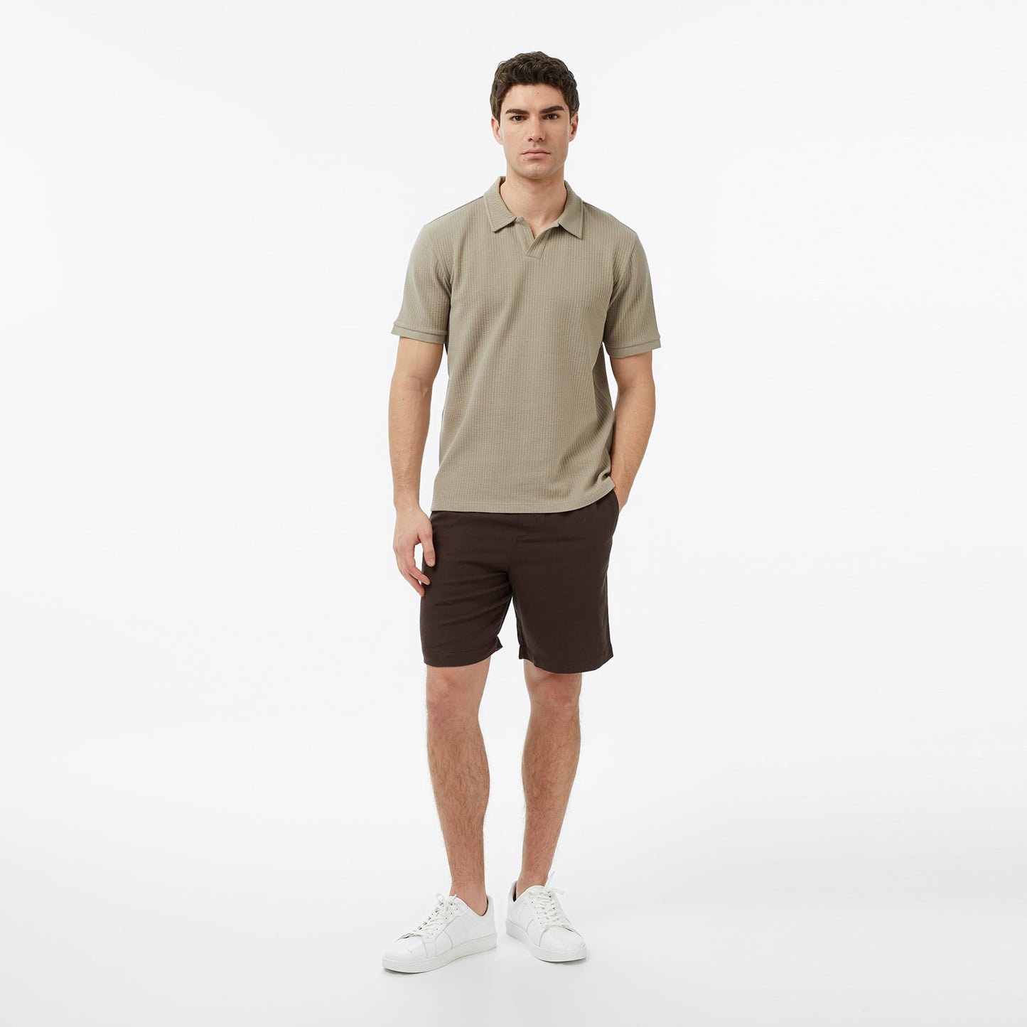Nautica Erkek Bej Regular Fit Polo Yaka T-shirt