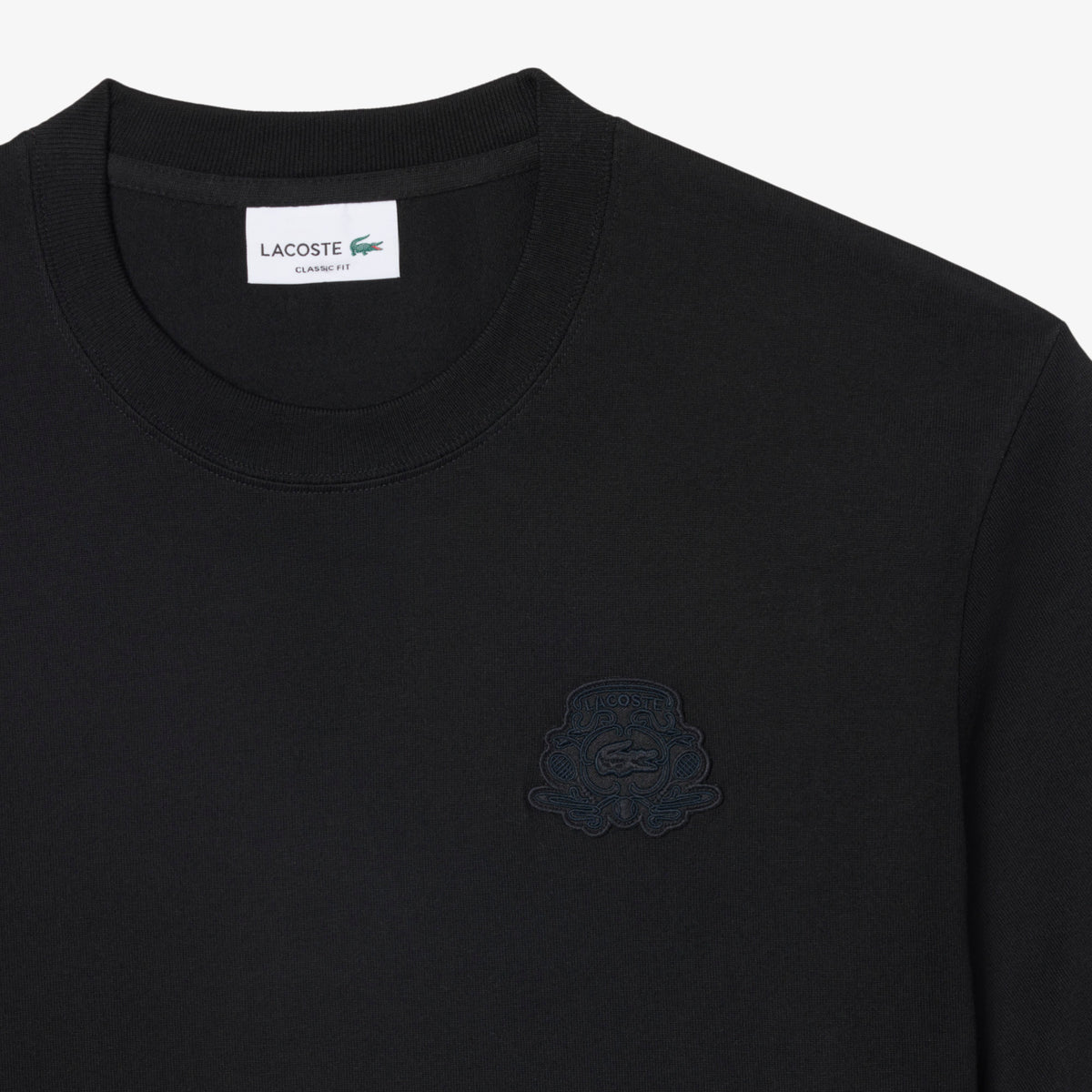 Lacoste Erkek Classic Fit Bisiklet Yaka Siyah T-shirt