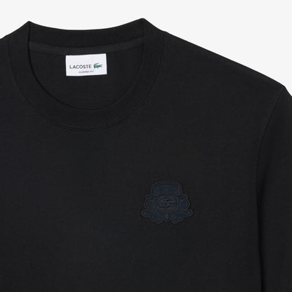 Lacoste Erkek Classic Fit Bisiklet Yaka Siyah T-shirt