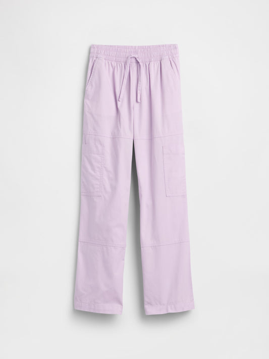 Lila Pull-on Relaxed Denim Kargo Pantolon