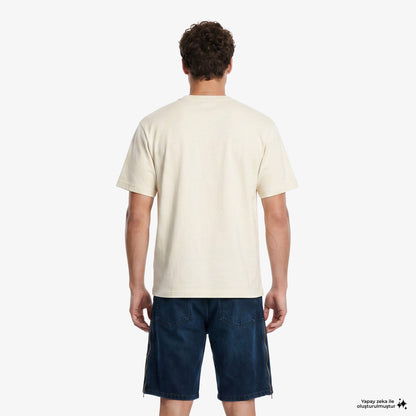 Unıted4 Regular Fit Erkek Krem T-shirt