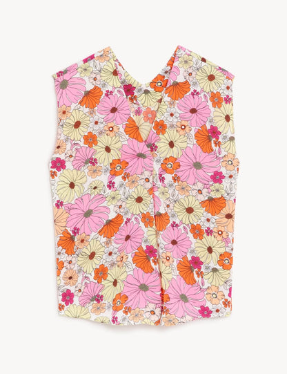 V Yaka Saten Popover Bluz