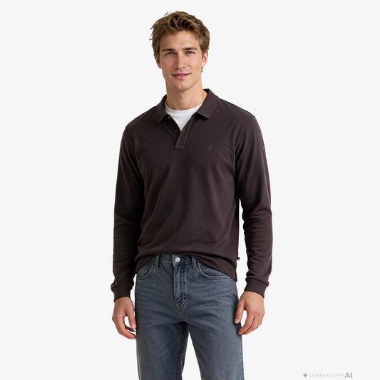 Nautica Regular Fit Erkek Kahverengi Polo