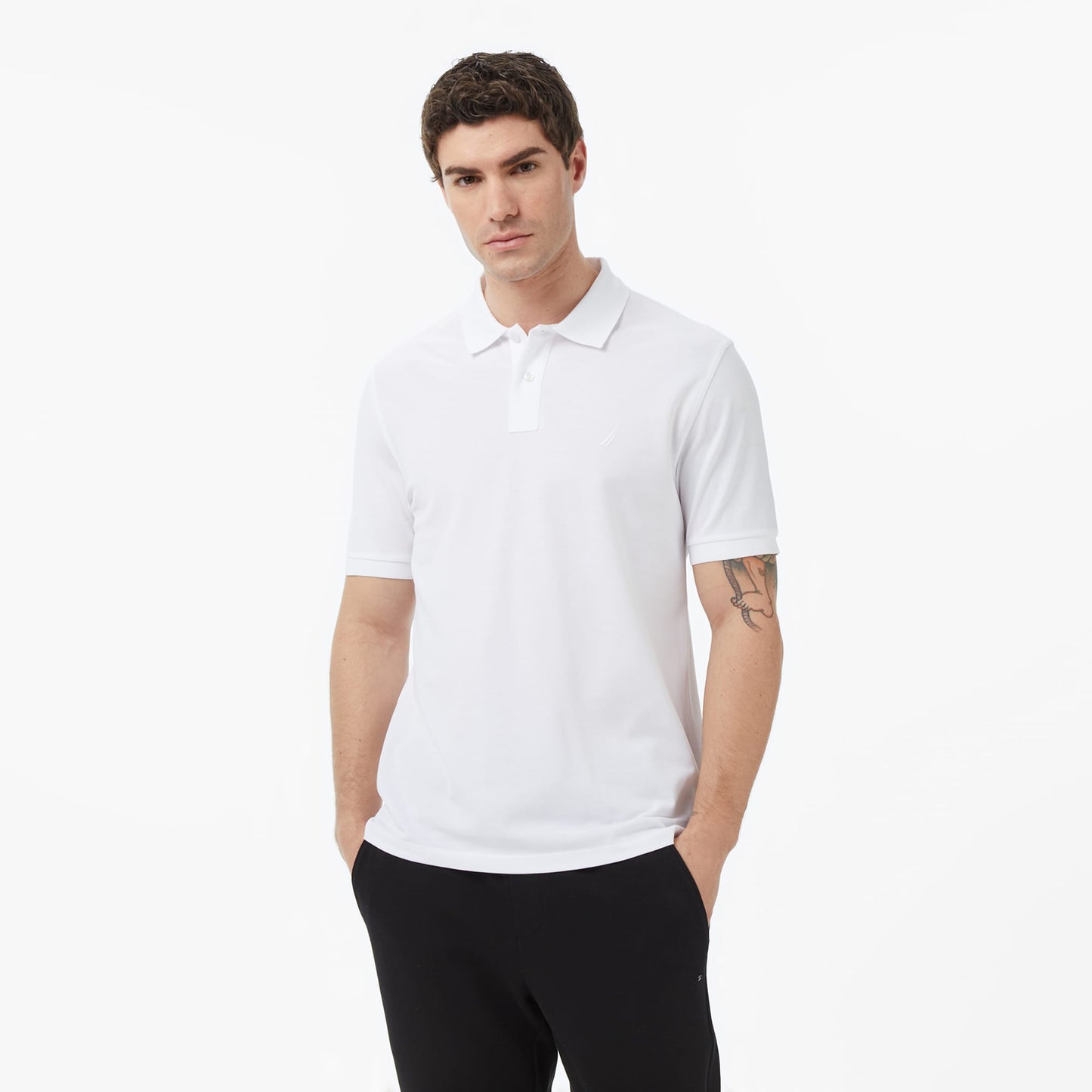 Nautica Erkek Beyaz Regular Fit Polo Yaka T-shirt