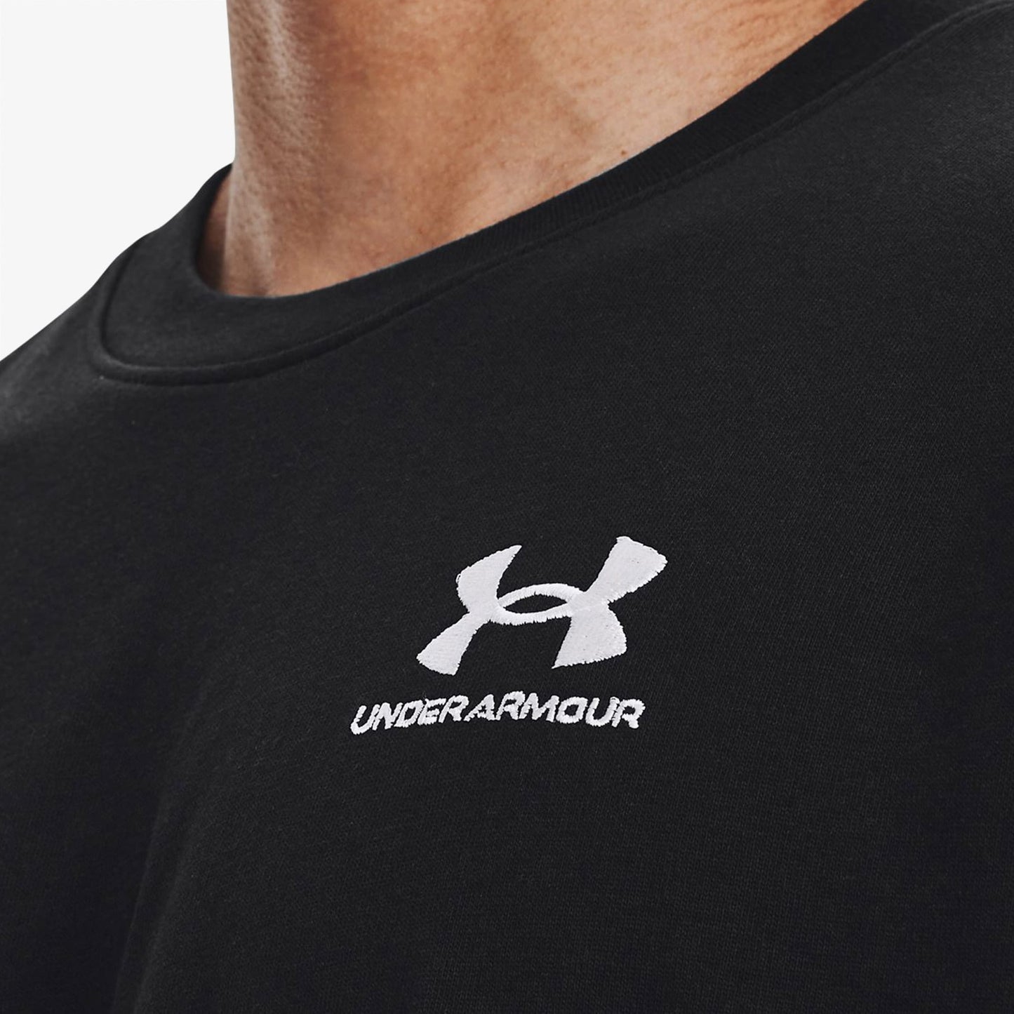 Under Armour Logo Nakışlı Heavyweight Siyah Kısa Kollu Erkek T?shirt