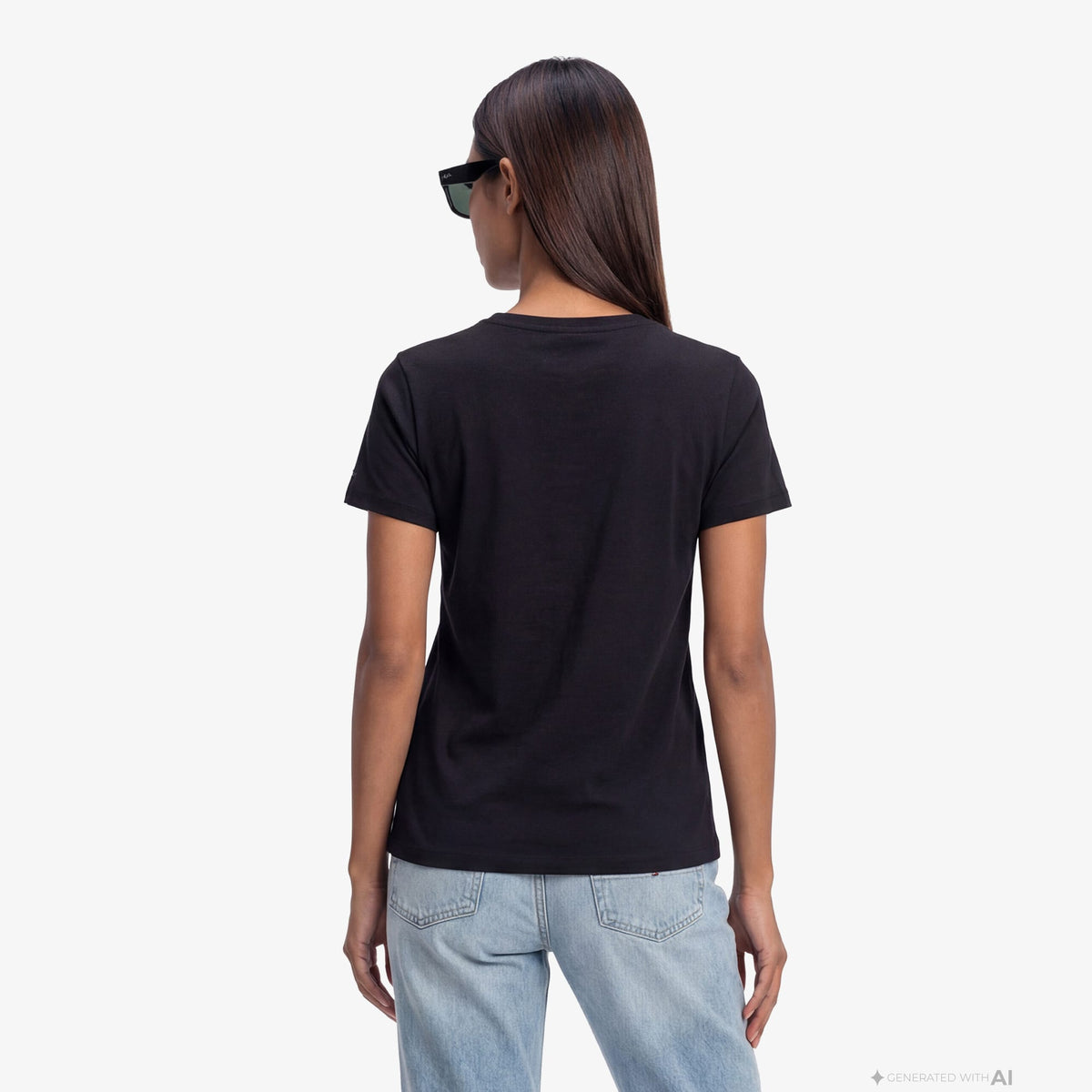Tommy Hilfiger Script Kadın Siyah T-shirt