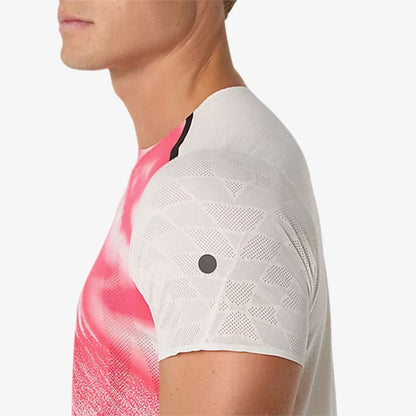 Asics Fujitrail Elite Graphic Ss Top Erkek Krem T-shirt