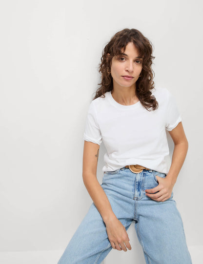 2'li Saf Pamuklu Bisiklet Yaka Regular Fit T-shirt