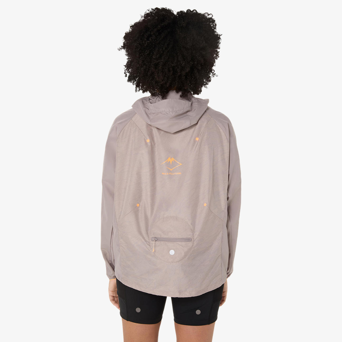 Asics Fujitrail Packable Windbreaker Kadın Gri Ceket