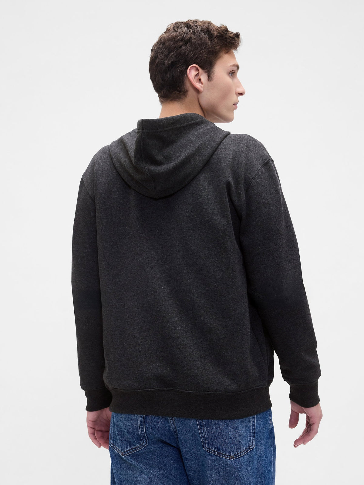 Koyu Gri Gap Logo Kapüşonlu Sweatshirt