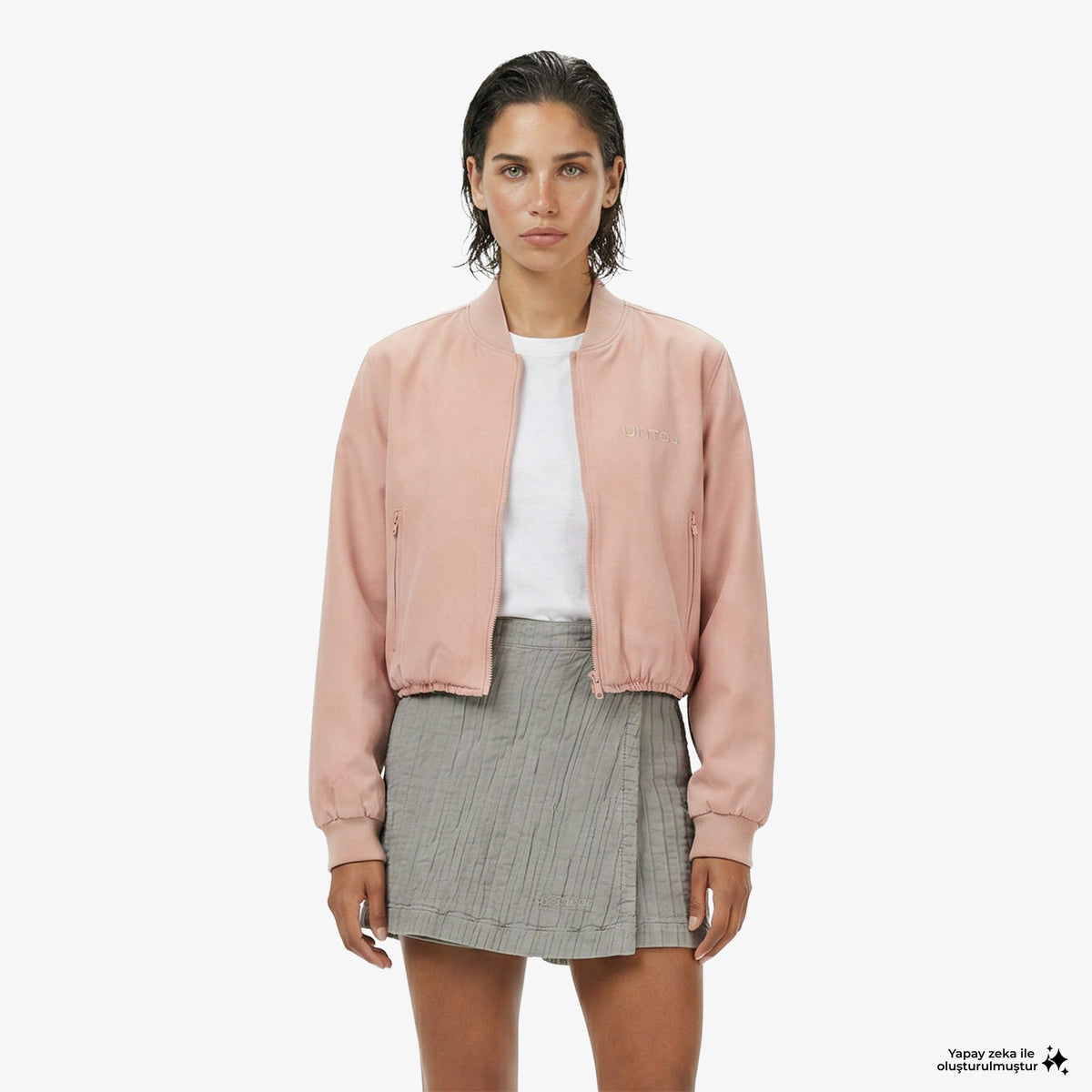 United4 Regular Fit Kadın Pembe Ceket