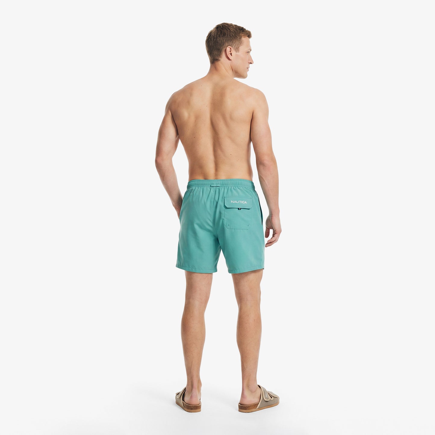 Nautica Regular Fit Erkek Yeşil Deniz Şortu