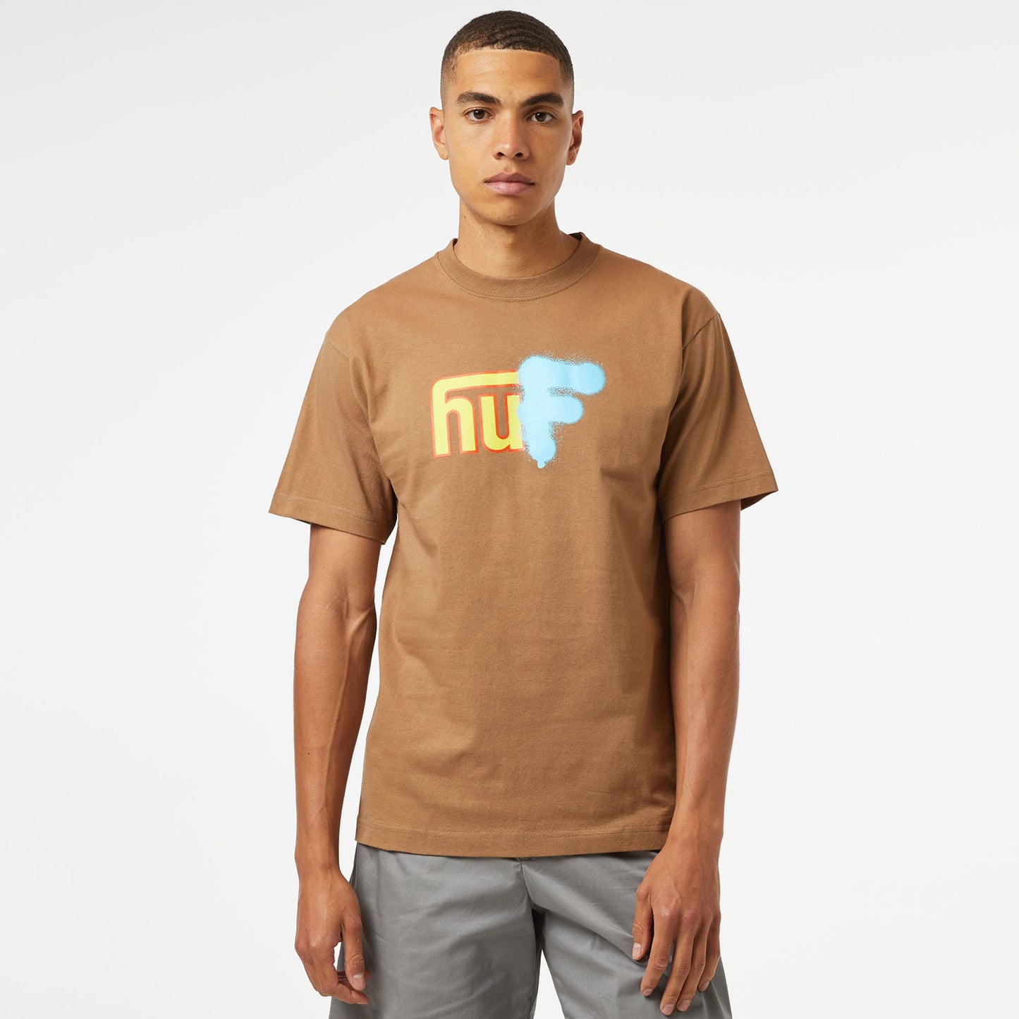 Huf Upside Downtown S/s Erkek Krem T-shirt