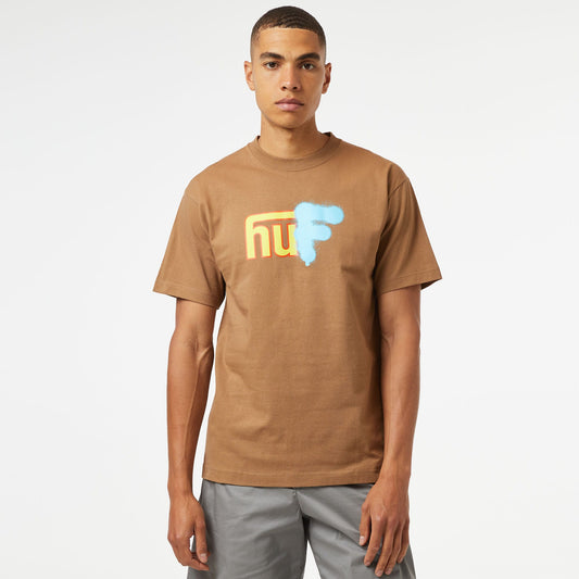 Huf Upside Downtown S/s Erkek Krem T-shirt