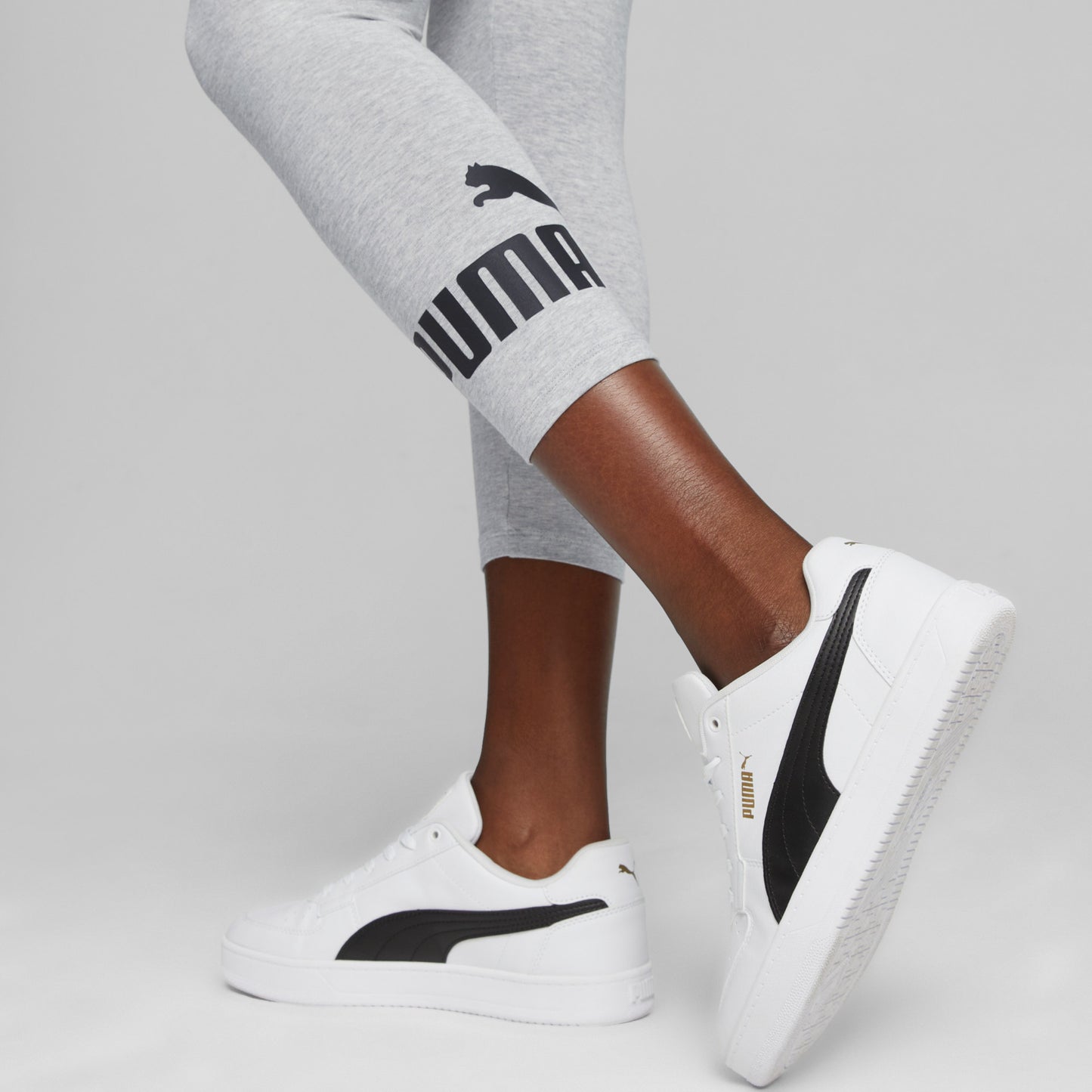 Puma Essentials 3/4 Logo Leggings Kadın Siyah Tayt