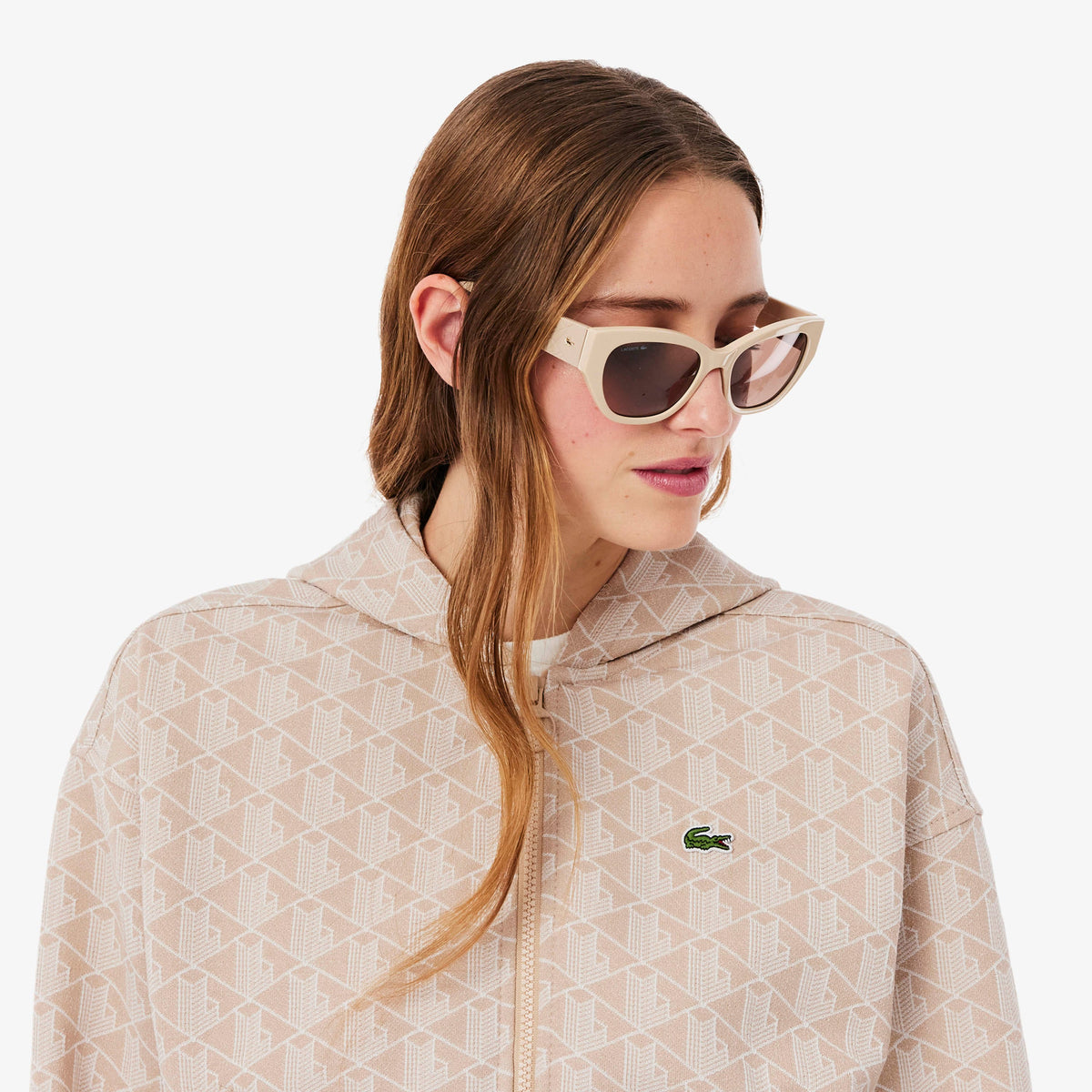 Lacoste Regular Fit Kadın Pembe Sweatshirt